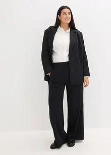 Pantalon en jersey milano avec taille élastiquée et strass, bonprix