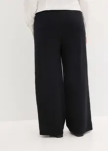 Pantalon en jersey milano avec taille élastiquée et strass, bonprix