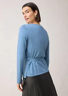 Wickelstrickjacke mit Merinowolle, bonprix