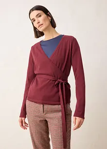 Wickelstrickjacke mit Merinowolle, bonprix
