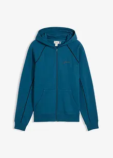 Sweatjacke mit Kontrastdetails aus reiner Baumwolle, bonprix