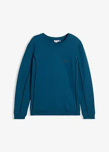 Sweatshirt mit Kontrastdetails aus reiner Baumwolle, bonprix