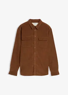 Stretch-Cordhemd mit Fleecefutter, warm gefüttert, bonprix