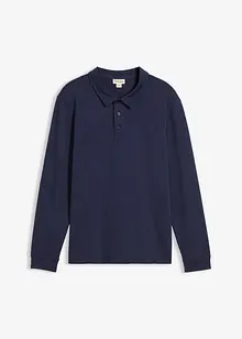 Langarm-Poloshirt aus reiner Bio-Baumwolle, bonprix
