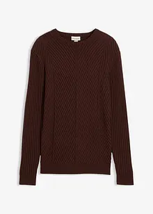 Gerippter Pullover aus Baumwoll-Mix, bonprix