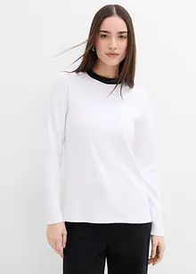 Langarmshirt aus Viskose-Mix mit abgesetztem Turtleneck, bonprix