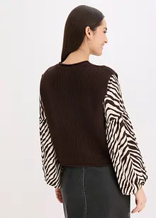 Gilet sans manches en maille à boutons décoratifs, bonprix