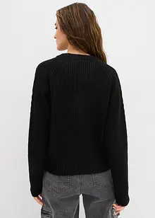 Grobstrick-Pullover mit Zopfmuster, bonprix