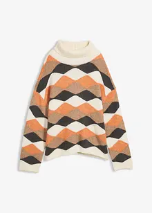 Rollkragenpullover mit Muster, bonprix