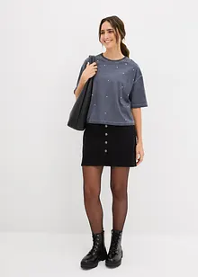 T-shirt 100% coton à strass, bonprix