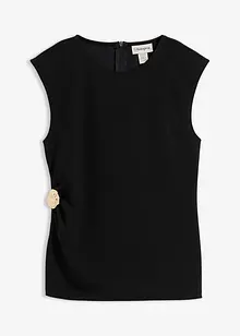 Top mit Zierschnalle aus Crepe, bonprix
