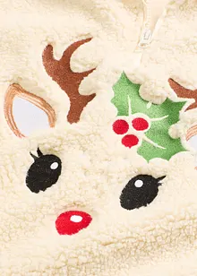 Loungewear Teddy Hausanzug mit Fleecehose, bonprix