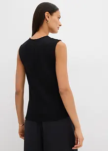 Gilet sans manches asymétrique en jersey milano, bonprix