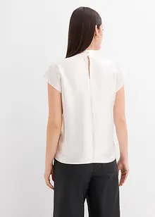 Satin Blusentop mit halbhohem Kragen, bonprix