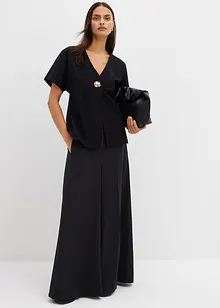 Bequeme Weste mit Zierknopf aus Punto di Roma, bonprix