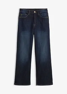 Wide-Leg Thermojeans mit Jerseyfutter Mid Waist, bonprix