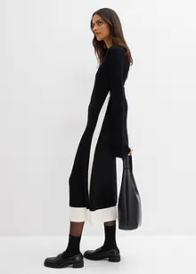Strickkleid aus Viskose-Mix mit Kontrastdetails, bonprix