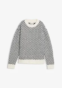 Grobstrick-Pullover mit Wollanteil, bonprix
