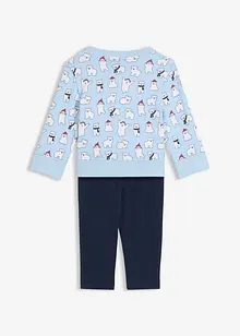 Sweatshirt und Krabbelleggings aus reiner Bio-Baumwolle (2-tlg.Set), bonprix