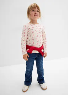 Langarmshirt aus elastischem Bio-Baumwoll-Mix, bonprix