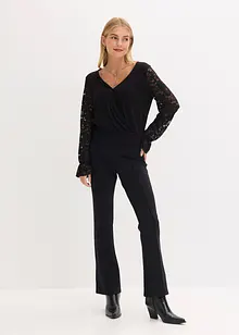 Langarmshirt mit Spitze, bonprix