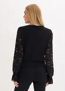 Langarmshirt mit Spitze, bonprix
