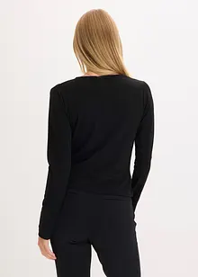 Langarmshirt mit tiefem Ausschnitt, bonprix