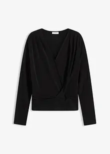 Langarmshirt mit tiefem Ausschnitt, bonprix
