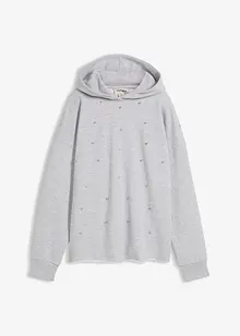 Oversize Hoodie mit Ziersteinen, bonprix
