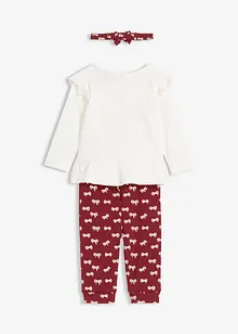 Set aus Longshirt, Leggings und Stirnband aus reiner Bio-Baumwolle (3-tlg.Set), bonprix