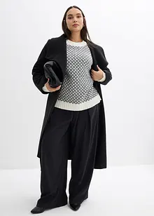 Grobstrick-Pullover mit Wollanteil, bonprix