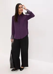 Hemdbluse  mit Glitzersteinchen, bonprix