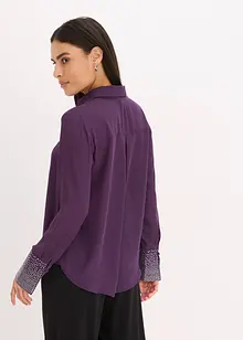 Hemdbluse  mit Glitzersteinchen, bonprix
