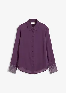 Hemdbluse  mit Glitzersteinchen, bonprix