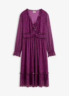 Midi-Jerseykleid aus Mesh, bonprix