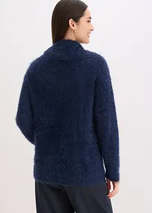Rollkragenpullover aus weichem Federgarn, bonprix