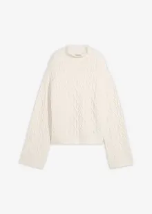 Pull en maille torsadée, bonprix
