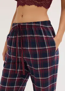 Pantalon de pyjama tissé en flanelle avec pochette cadeau, bonprix