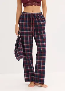 Pantalon de pyjama tissé en flanelle avec pochette cadeau, bonprix