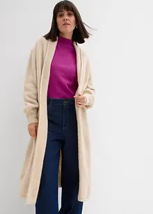 Langer Strickmantel in Hairy Optik, bonprix