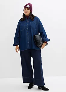 Chemisier oversize en jean épais, 100% coton, bonprix
