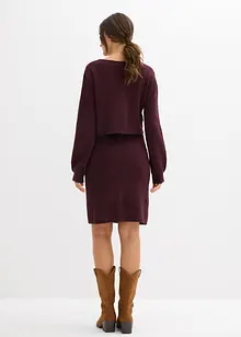 2-teiliges Umstands-Strickset aus Pullover und Rock, bonprix