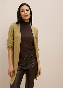 Gilet en maille 100% coton flammé, bonprix