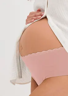Lot de 3 culottes de grossesse en coton et dentelle, bonprix