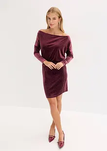 Minikleid aus fließendem Samt und Glitzer, bonprix
