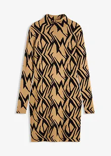 Figurbetontes Strickkleid mit Stehkragen, bonprix