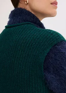 Gilet sans manches en maille à boutons décoratifs, bonprix