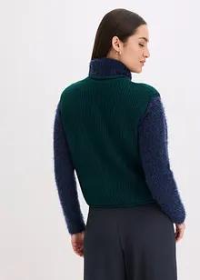 Gilet sans manches en maille à boutons décoratifs, bonprix