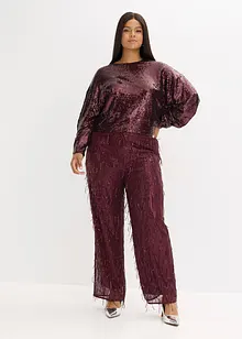 T-shirt manches longues à sequins, bonprix