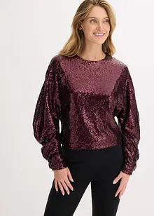 Pailletten-Langarmshirt, bonprix